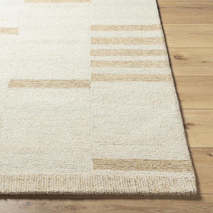 Max Modern Abstract Beige Hand Tufted Wool Area Rug