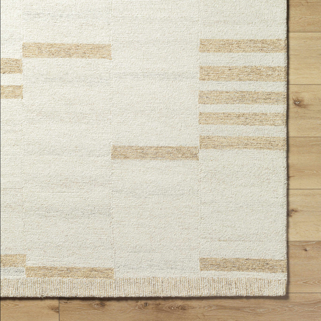 Max Modern Abstract Beige Hand Tufted Wool Area Rug