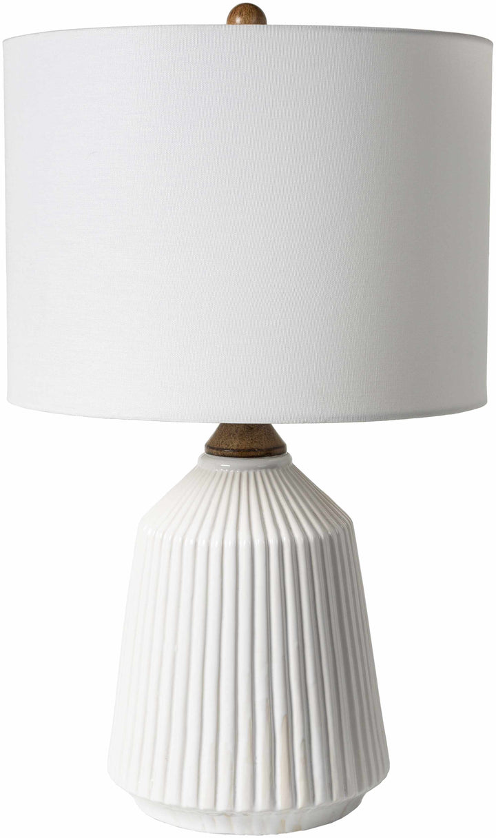 Tramutola White Ceramic Table Lamp | Contemporary Accent Lighting