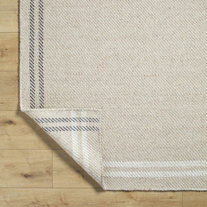 Nimue Modern Style Beige Hand Woven Wool Area Rug