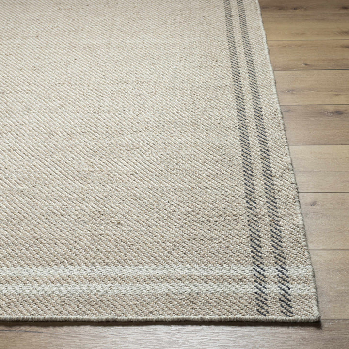 Nimue Modern Style Beige Hand Woven Wool Area Rug