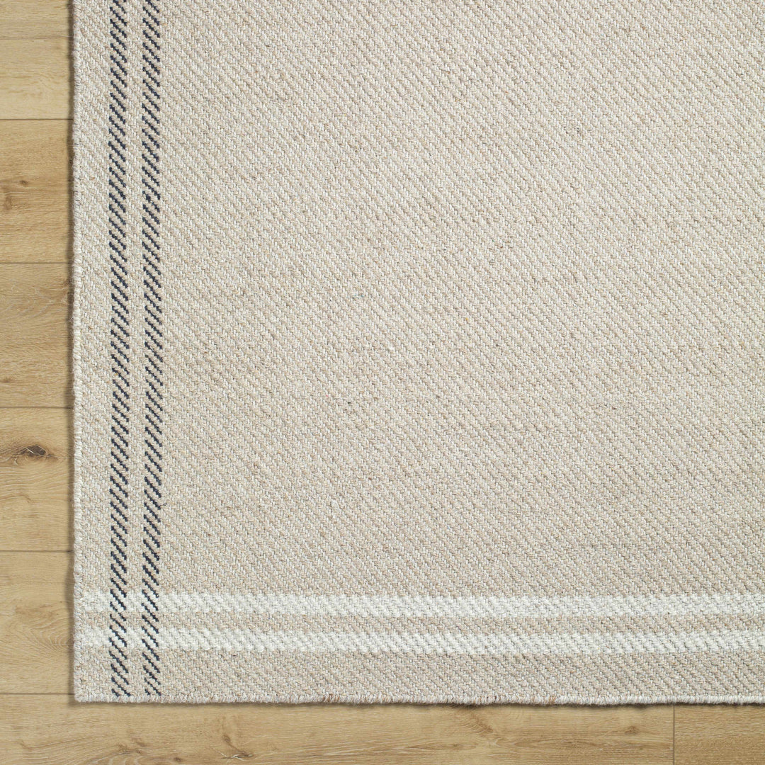 Nimue Modern Style Beige Hand Woven Wool Area Rug