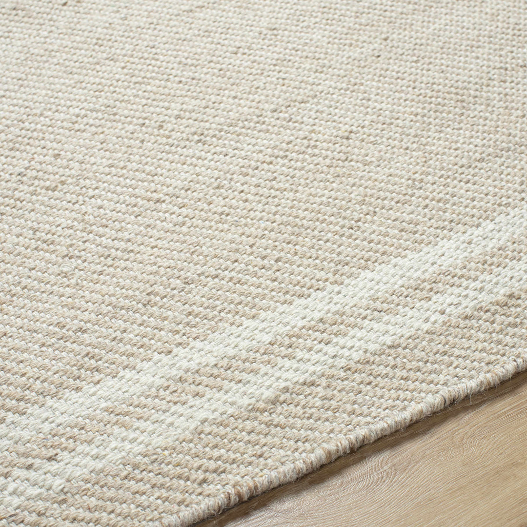 Nimue Modern Style Beige Hand Woven Wool Area Rug