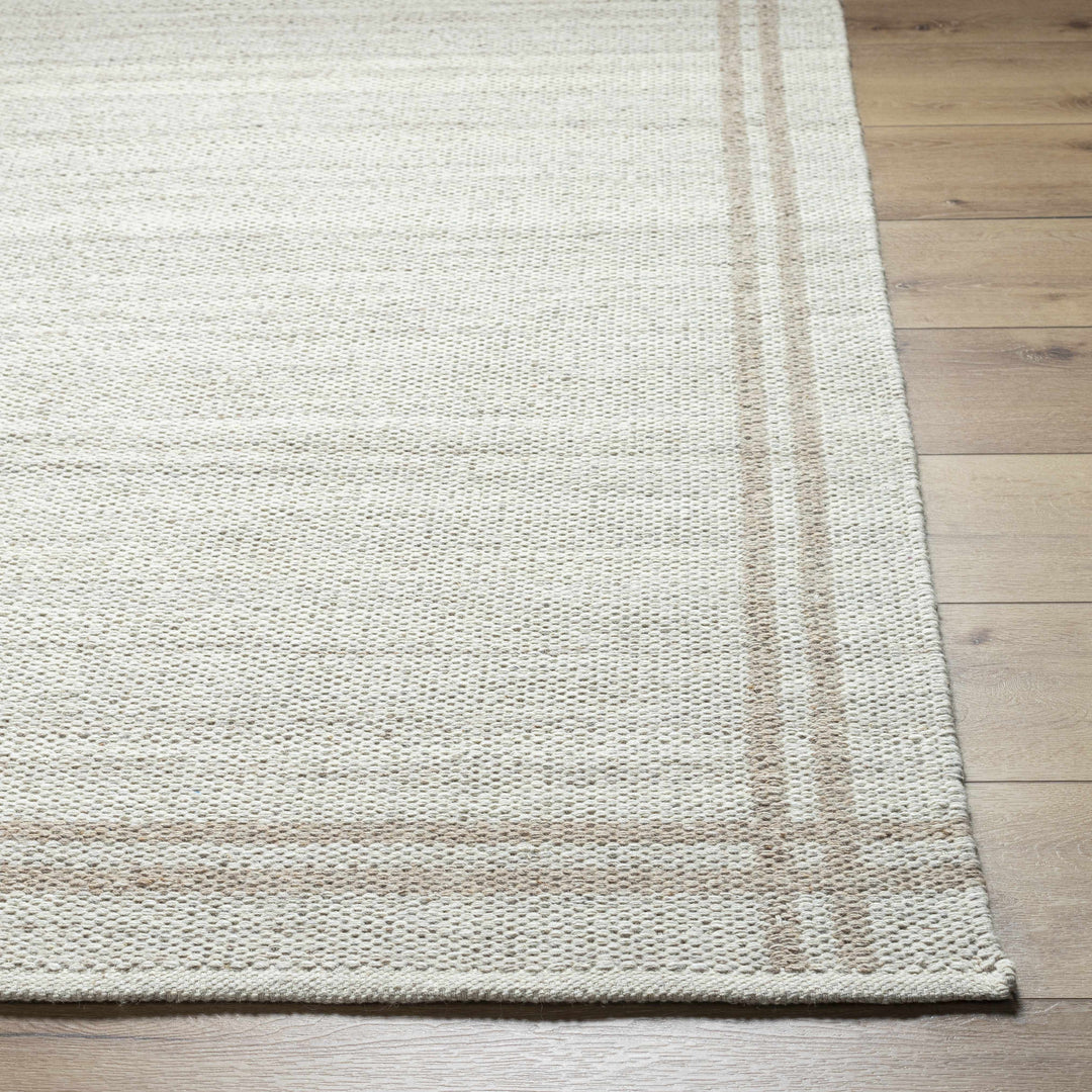 Nimue Modern Style Beige And Brown Hand Woven Wool Area Rug