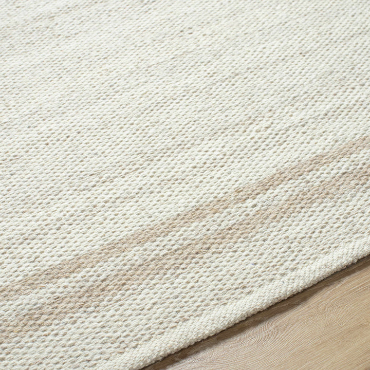 Nimue Modern Style Beige And Brown Hand Woven Wool Area Rug