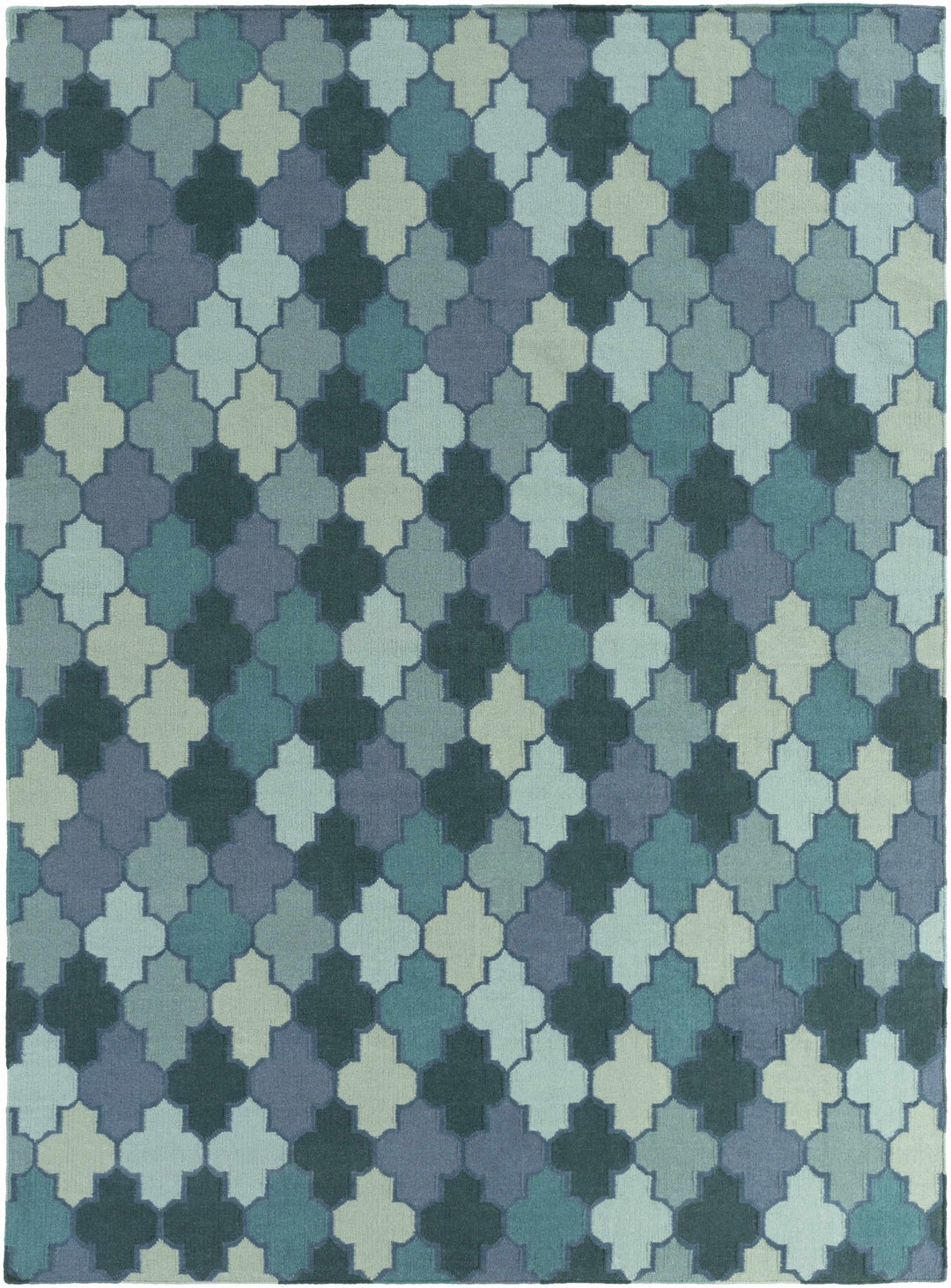 Node Modern Style Teal And Blue Hand Woven Area Rug - The Rug Decor