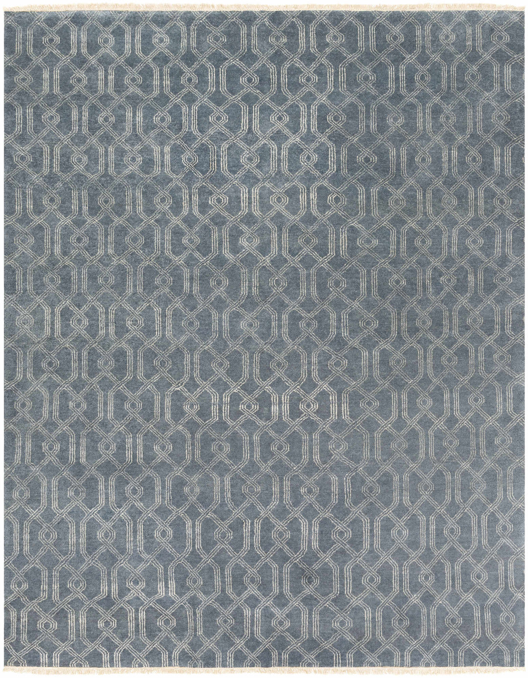 Nolensville Modern Geometrical Design Gray Hand Knotted Area Rug