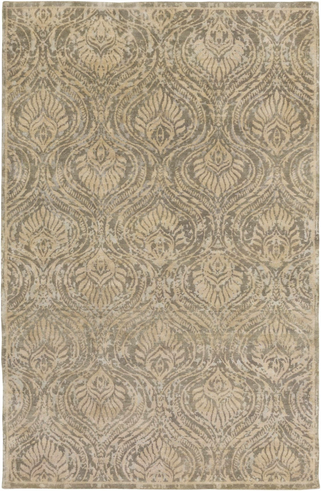 Northam Beige And Gray Traditional Style Hand Knotted Wool Area Rug - The Rug Decor