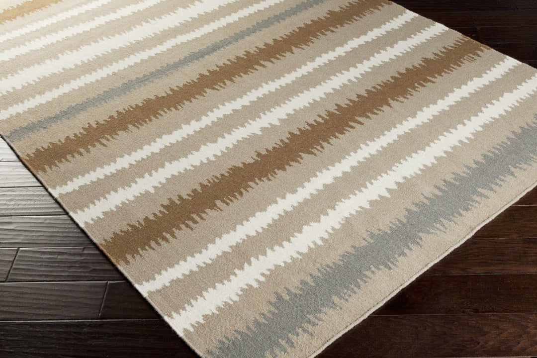 Nortonville Horizontal Tan And Ivory Area Rug - The Rug Decor