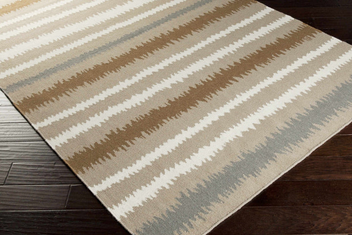 Nortonville Horizontal Tan And Ivory Area Rug - The Rug Decor