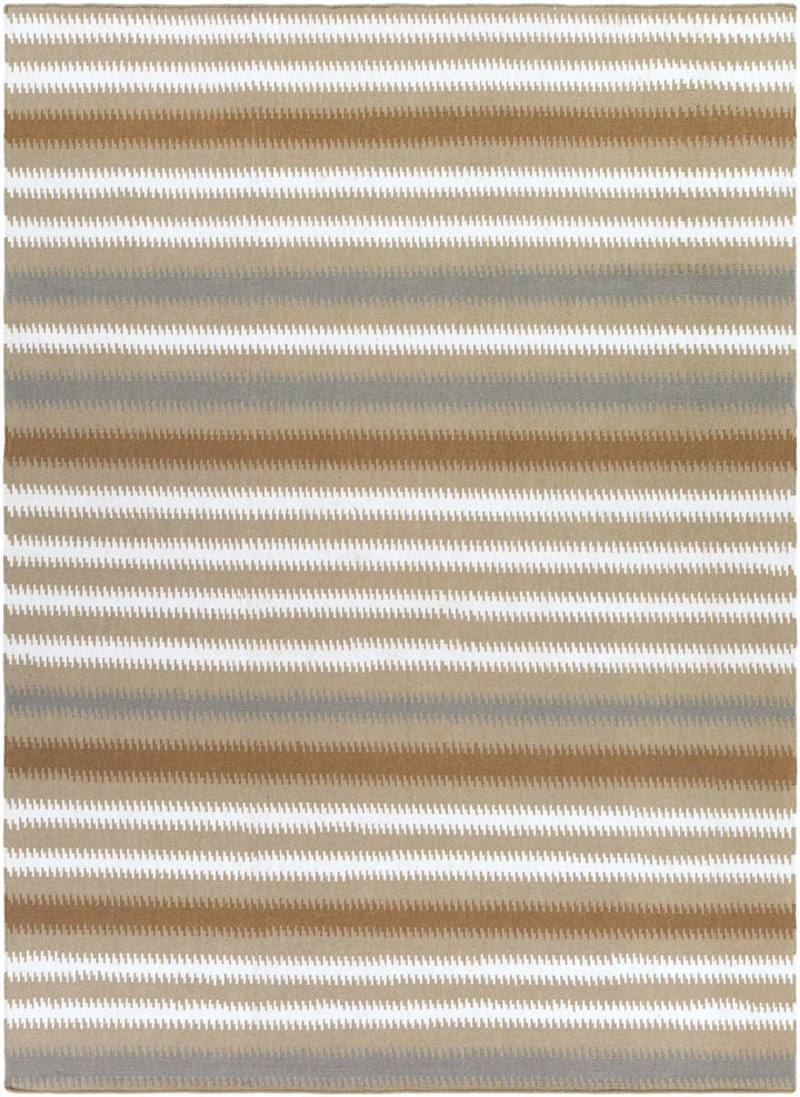 Nortonville Horizontal Tan And Ivory Area Rug - The Rug Decor