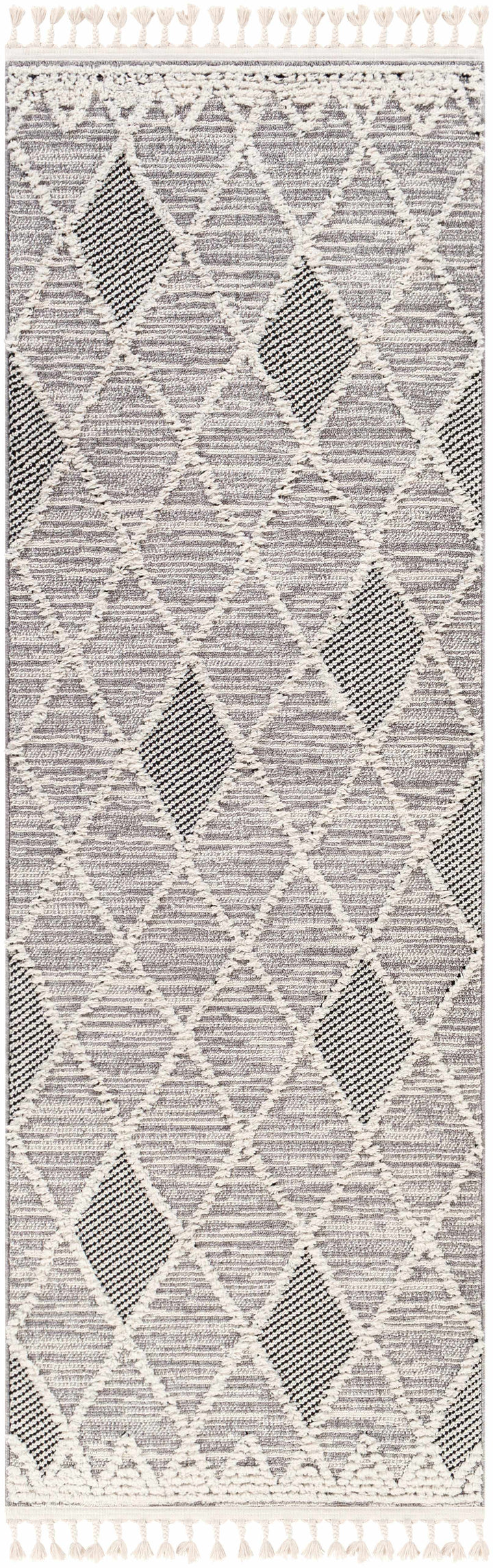 Norvelt Modern Style Gray And Black Area Rug