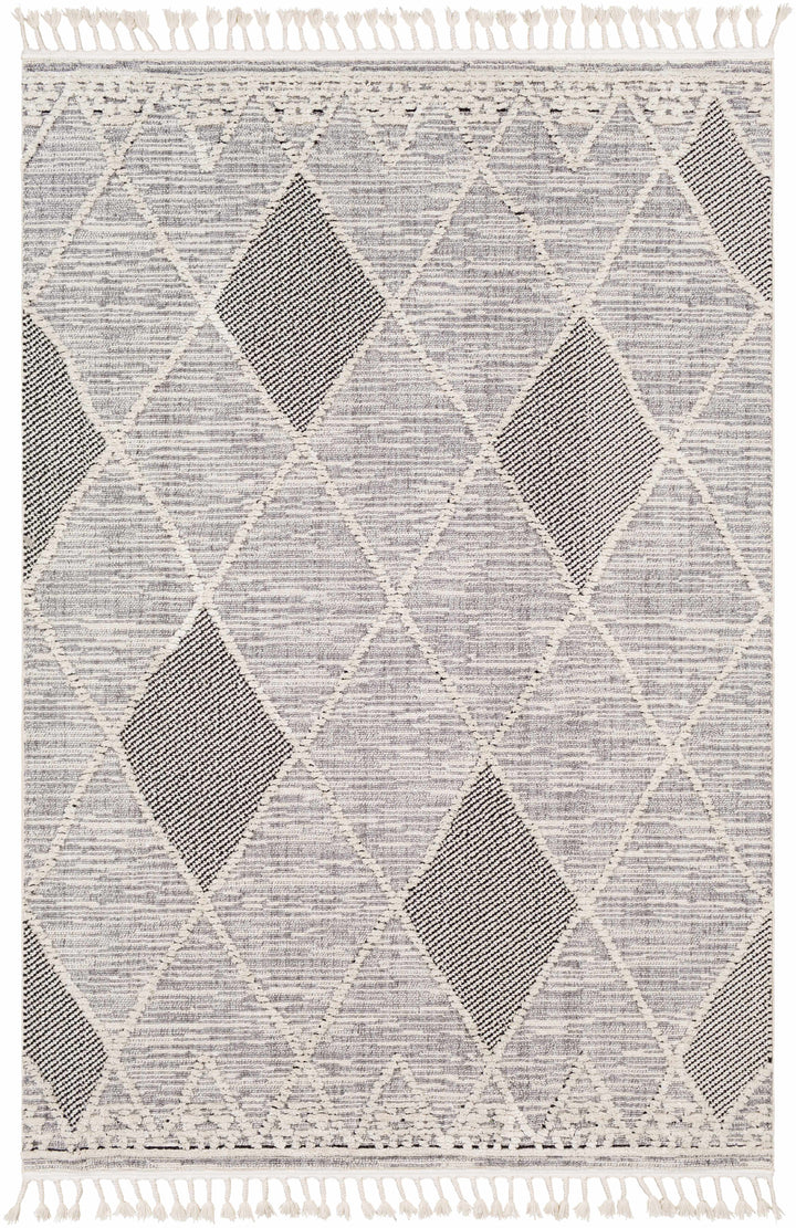 Norvelt Modern Style Gray And Black Area Rug