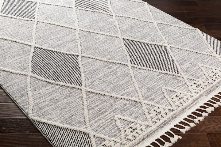 Norvelt Modern Style Gray And Black Area Rug
