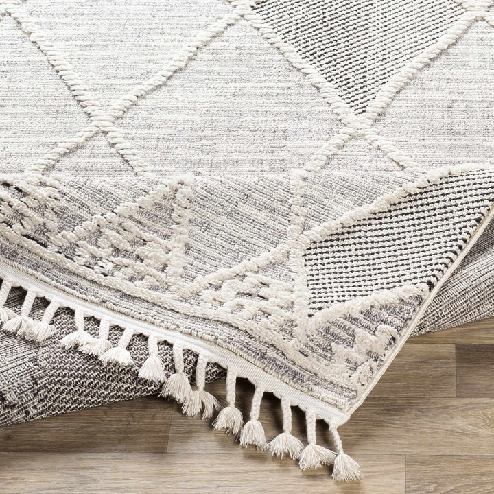 Norvelt Modern Style Gray And Black Area Rug