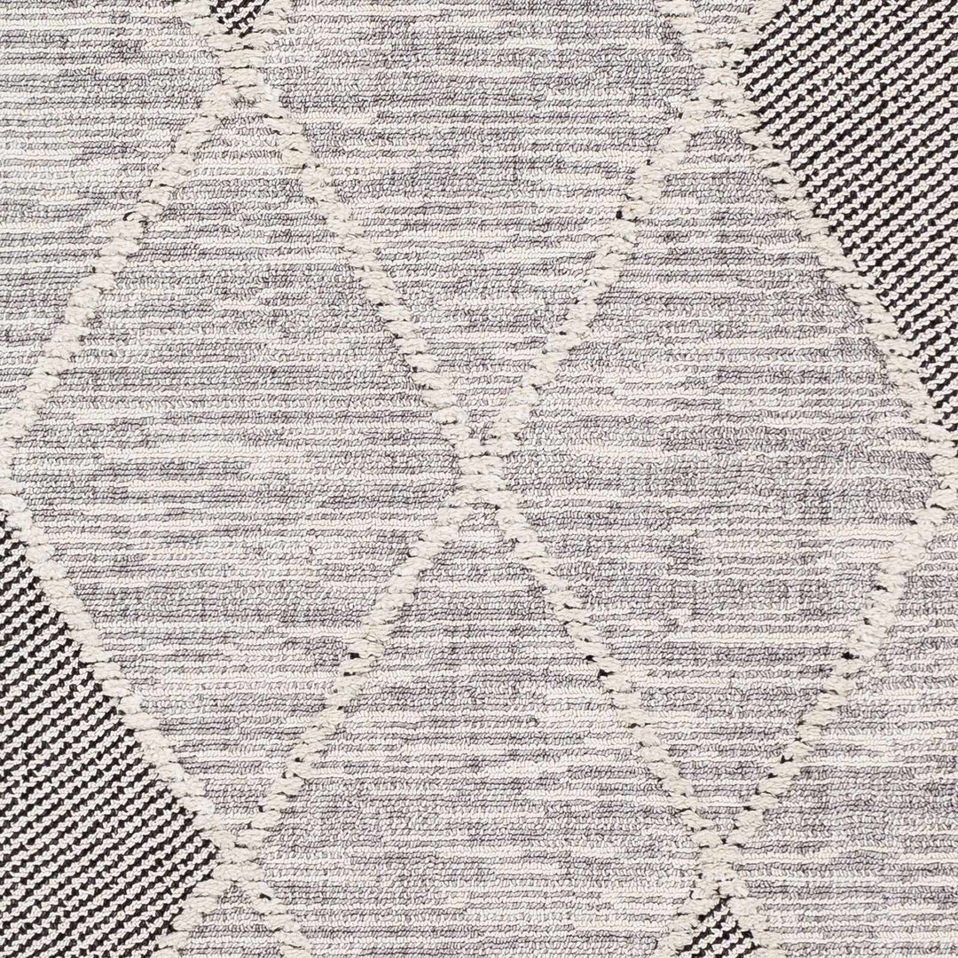 Norvelt Modern Style Gray And Black Area Rug