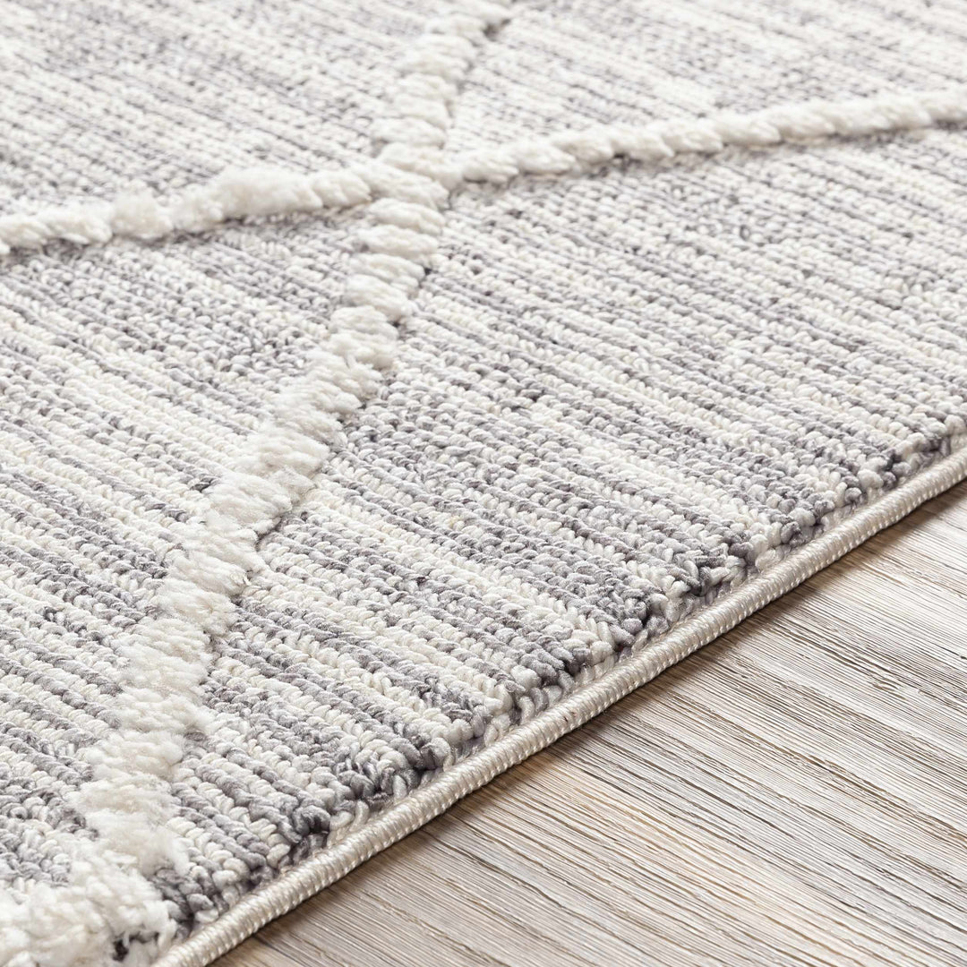 Norvelt Modern Style Gray And Black Area Rug