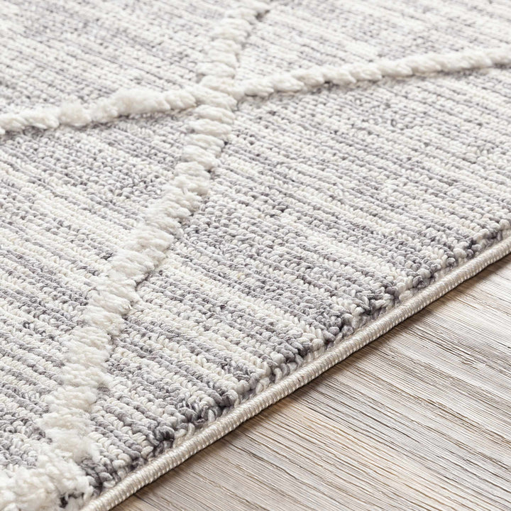 Norvelt Modern Style Gray And Black Area Rug