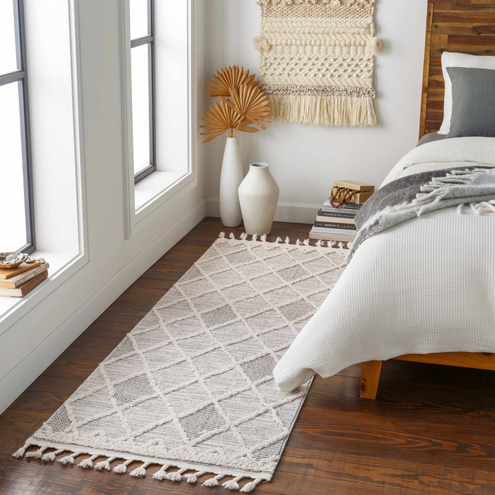 Norvelt Modern Style Gray And Black Area Rug