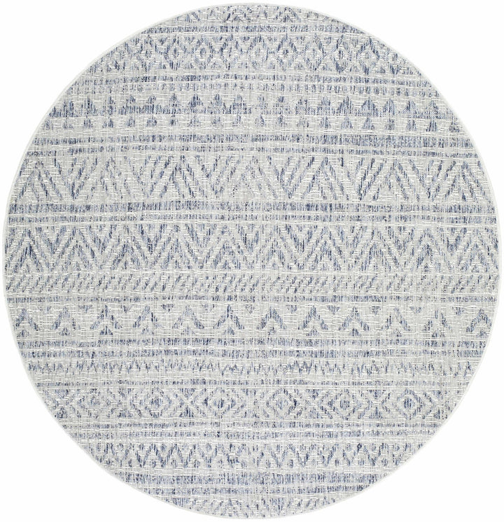 Novato Modern Tribal Design Blue And Gray Outdoor Rug - The Rug Decor