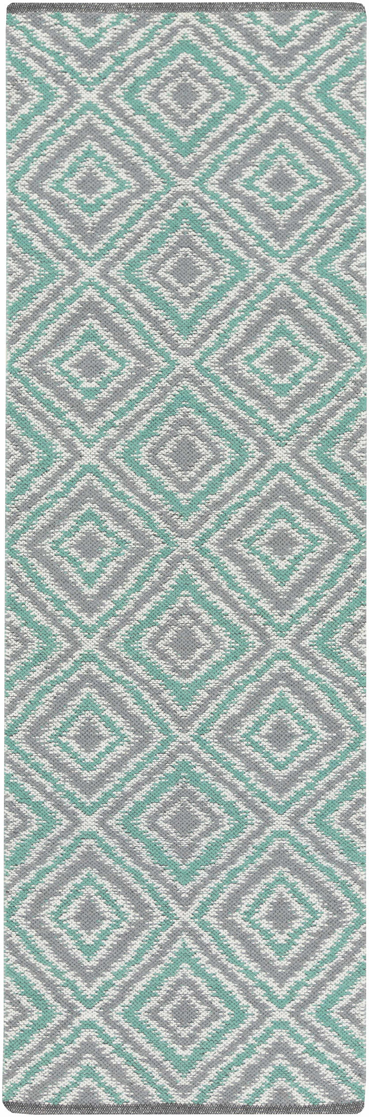 Northmoor Modern Gray And Green Hand Woven Wool Area Rug