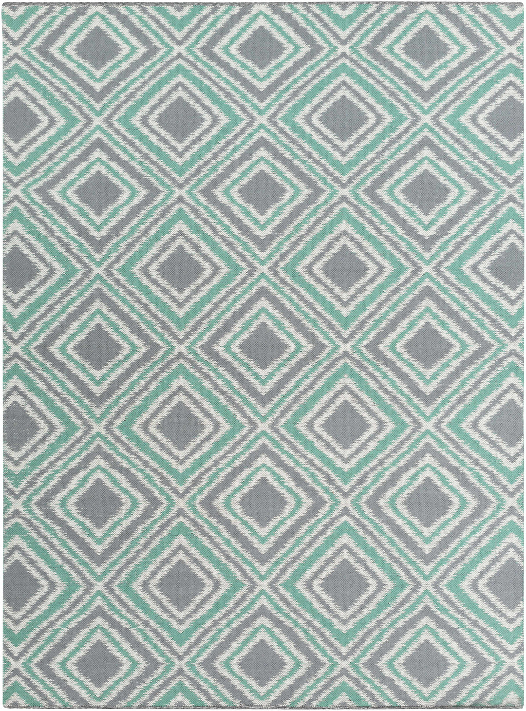 Northmoor Modern Gray And Green Hand Woven Wool Area Rug