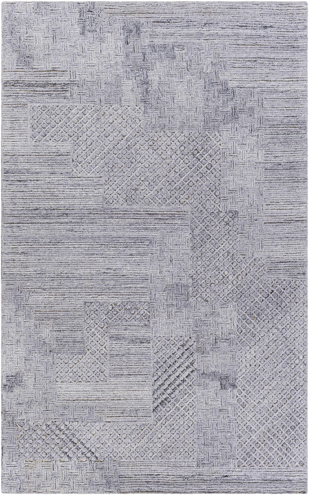 Northford Gray Modern Geometrical Design Hand Tufted Area Rug