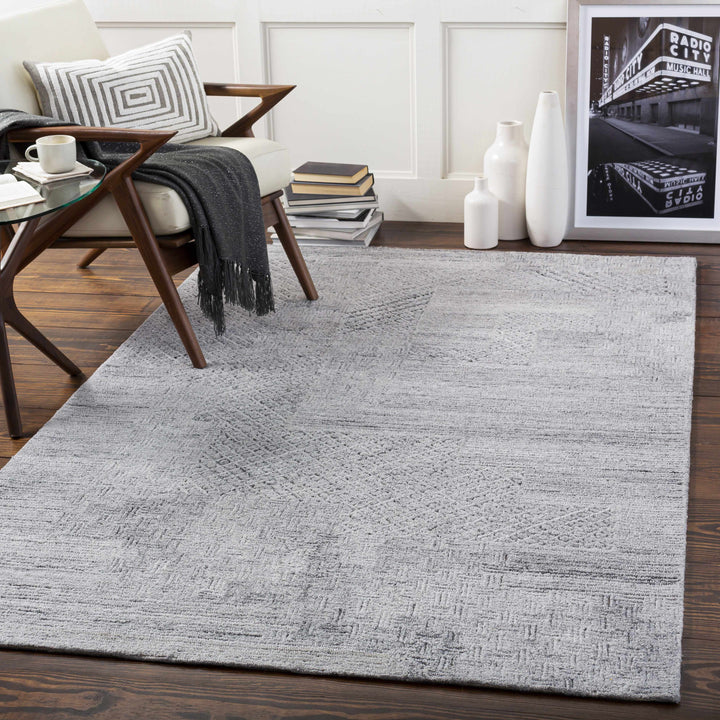Northford Gray Modern Geometrical Design Hand Tufted Area Rug