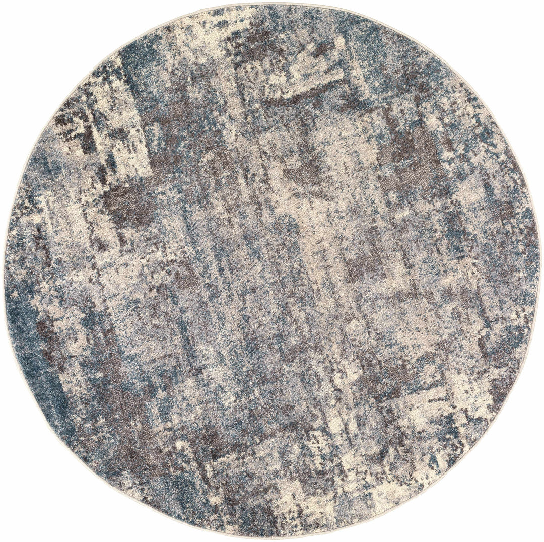 Netherfield Modern Abstract Design Gray And Blue Area Rug