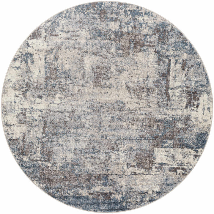 Netherfield Modern Abstract Design Gray And Blue Area Rug