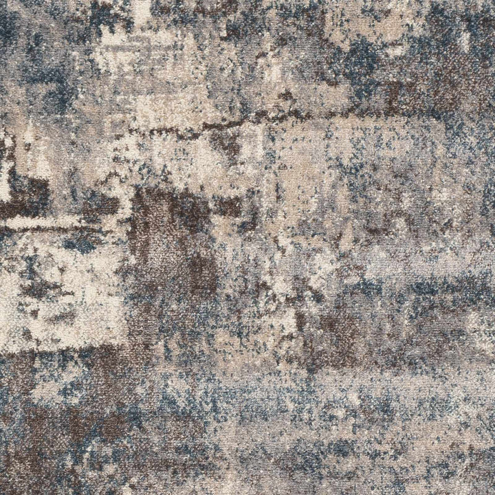 Netherfield Modern Abstract Design Gray And Blue Area Rug