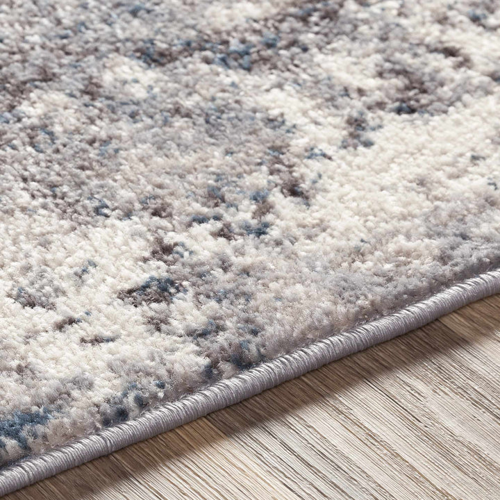 Netherfield Modern Abstract Design Gray And Blue Area Rug