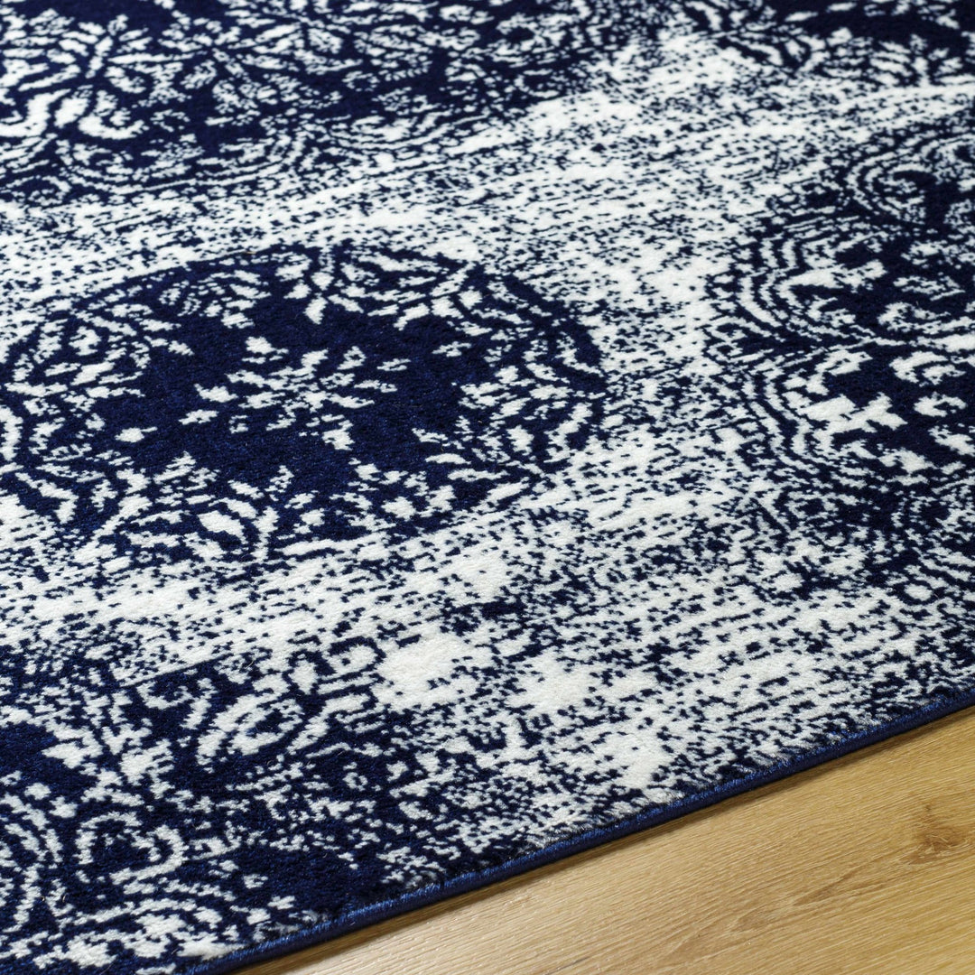 Nubia Blue And Ivory Traditional Style Area Rug - The Rug Decor