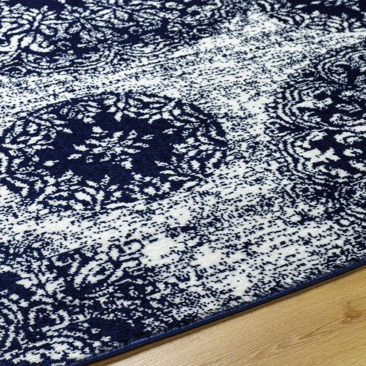 Nubia Blue And Ivory Traditional Style Area Rug - The Rug Decor