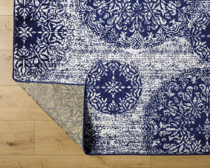 Nubia Blue And Ivory Traditional Style Area Rug - The Rug Decor