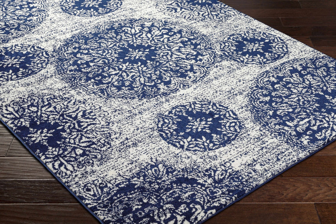 Nubia Blue And Ivory Traditional Style Area Rug - The Rug Decor