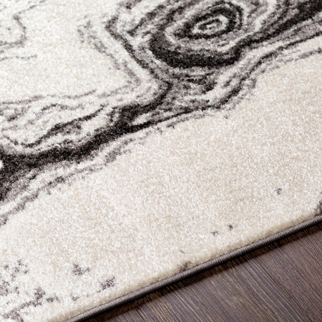 Nuevo Black And White Modern Abstract Design Area Rug