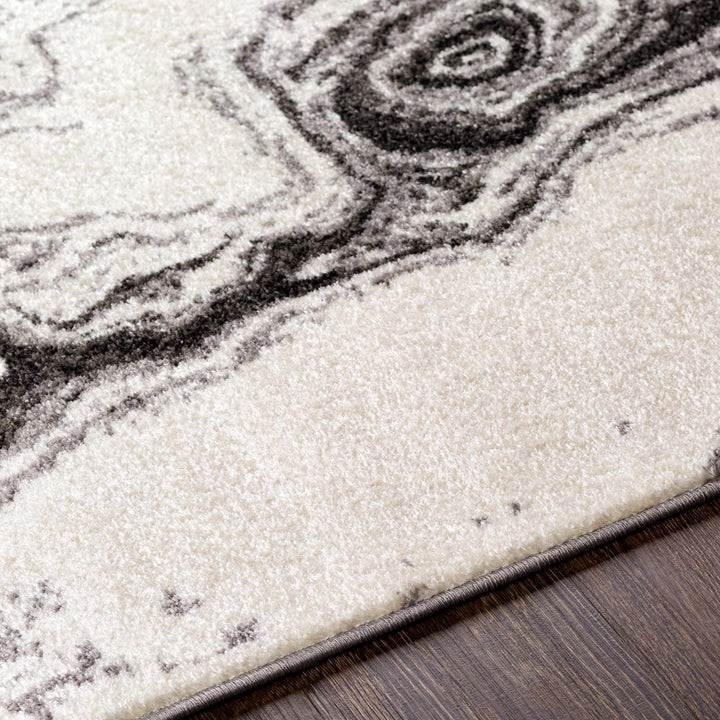 Nuevo Black And White Modern Abstract Design Area Rug