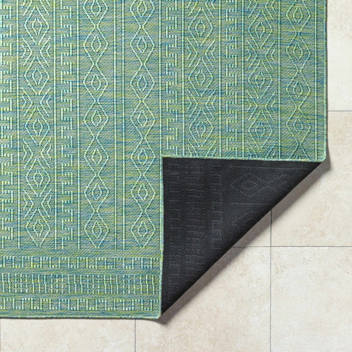 Nuela Bohemian Geometric Design Green Area Rug - The Rug Decor