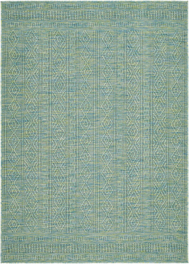 Nuela Bohemian Geometric Design Green Area Rug - The Rug Decor