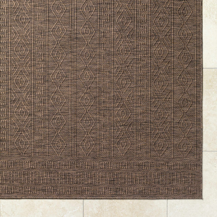 Nuela Brown Bohemian Style Machine Woven Rug - The Rug Decor