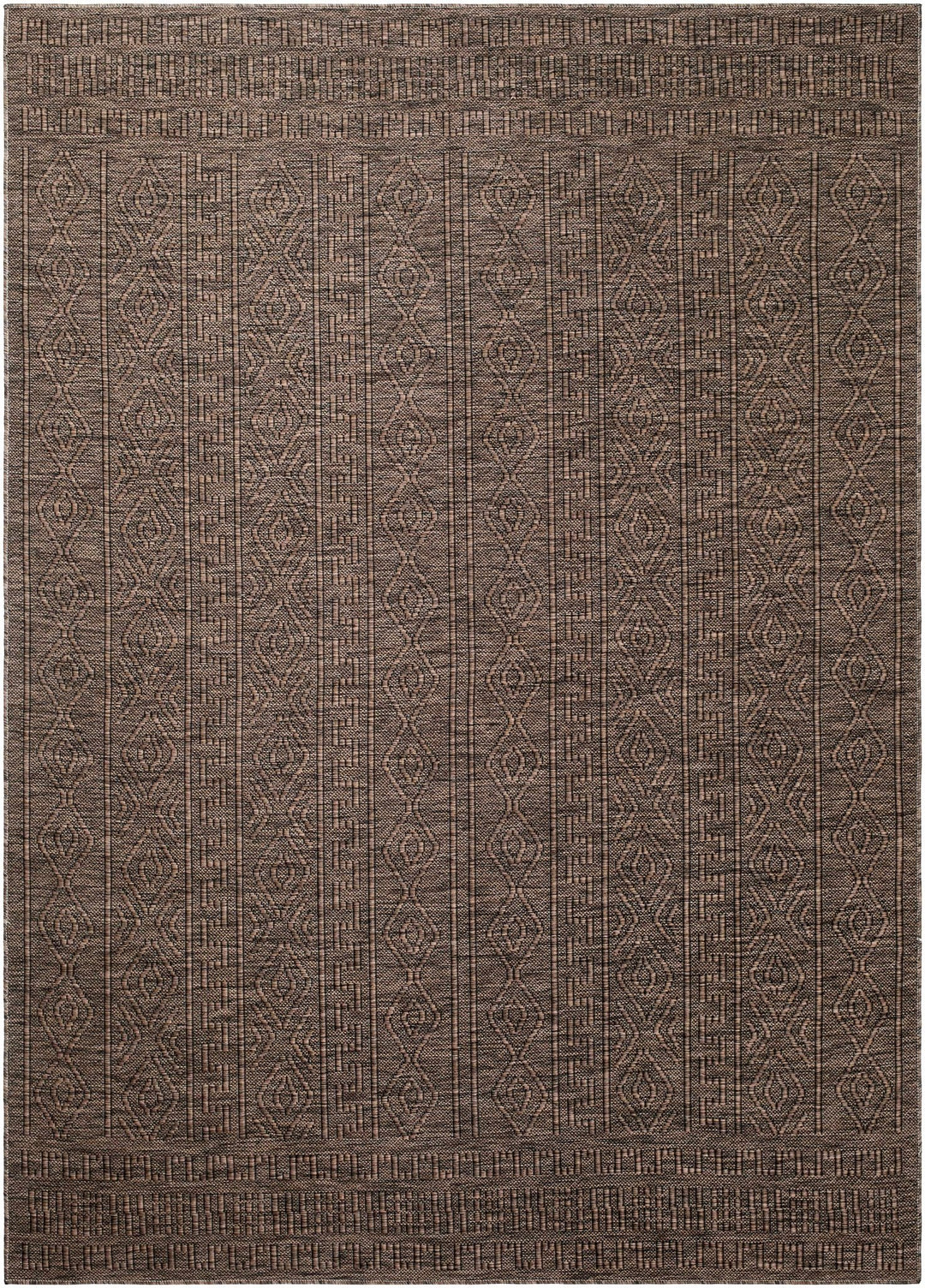 Nuela Brown Bohemian Style Machine Woven Rug - The Rug Decor