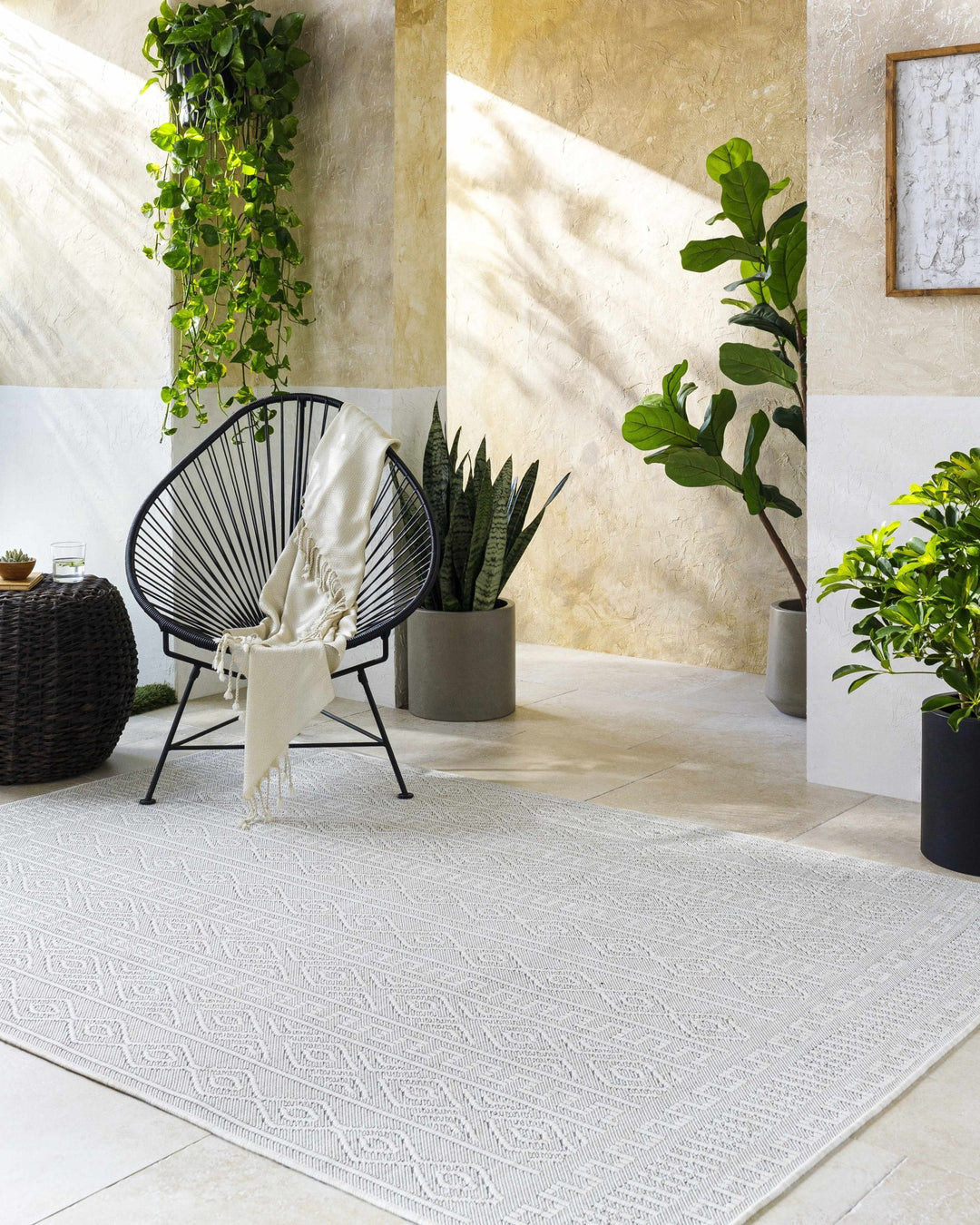 Nuela Light Gray Bohemian Style Rug - The Rug Decor