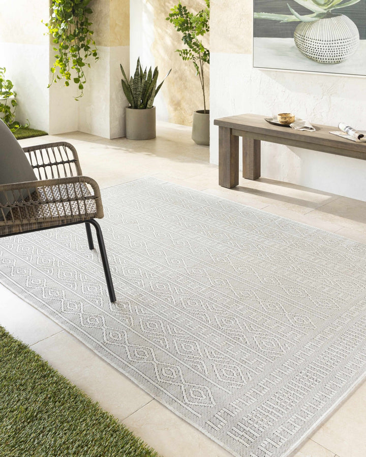 Nuela Light Gray Bohemian Style Rug - The Rug Decor