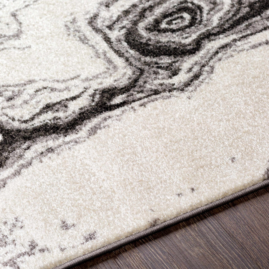Nuevo Black And White Modern Abstract Design Area Rug - The Rug Decor