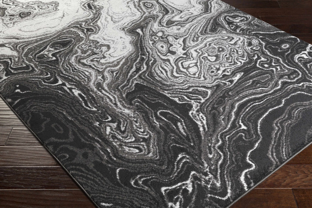 Nuevo Black And White Modern Abstract Design Area Rug - The Rug Decor