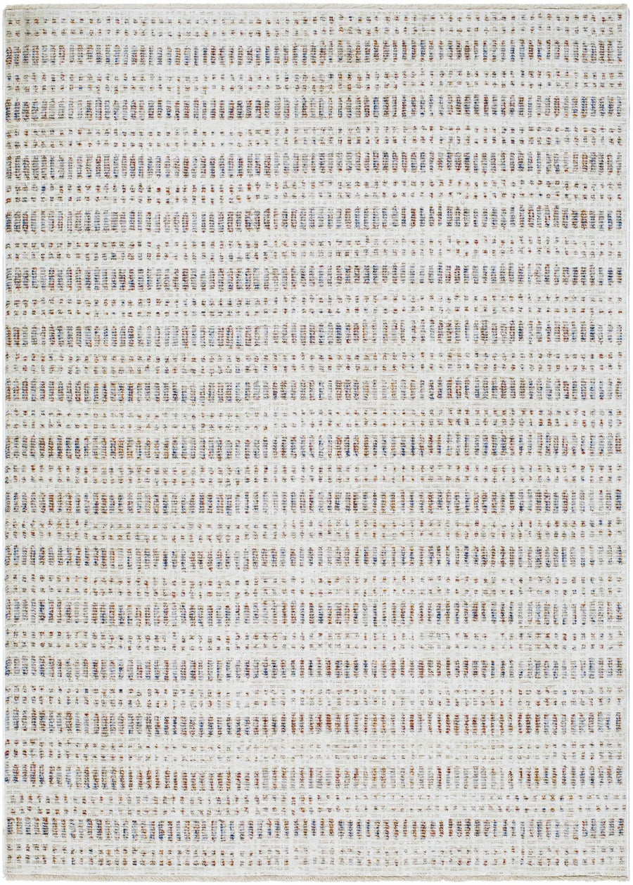 Nuhad Contemporary Style Gray And Ivory Area Rug - The Rug Decor