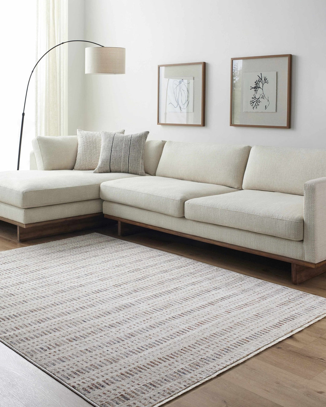 Nuhad Contemporary Style Gray And Ivory Area Rug - The Rug Decor
