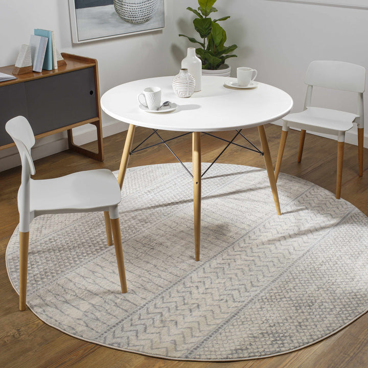 Nunda Gray And Beige Modern Style Area Rug