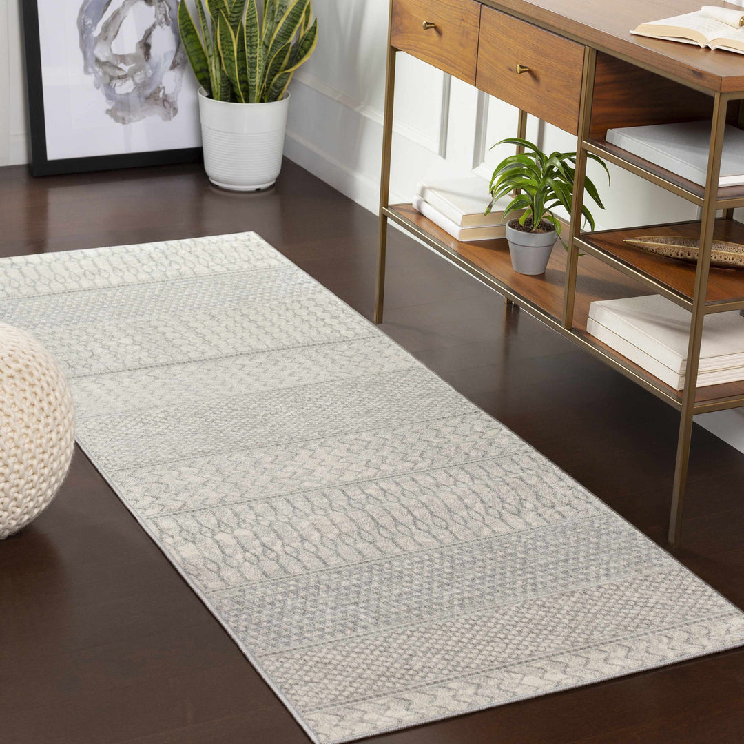 Nunda Gray And Beige Modern Style Area Rug
